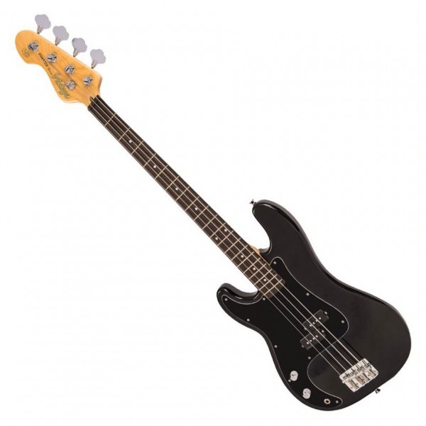 Vintage V40 Coaster Series Bass Left Handed, Gloss Black 2