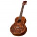 Luna Henna Dragon Mahogany Baritone Electro Ukulele w/ Gigbag angle