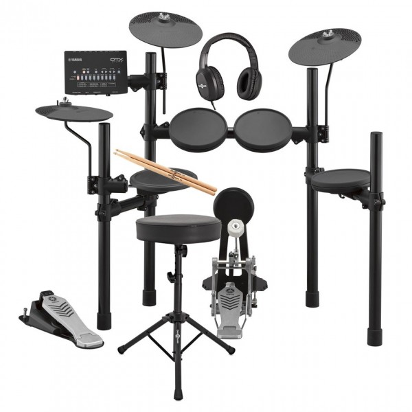 Yamaha DTX452K Electronic Drum Kit with Headphones, Stool + Sticks