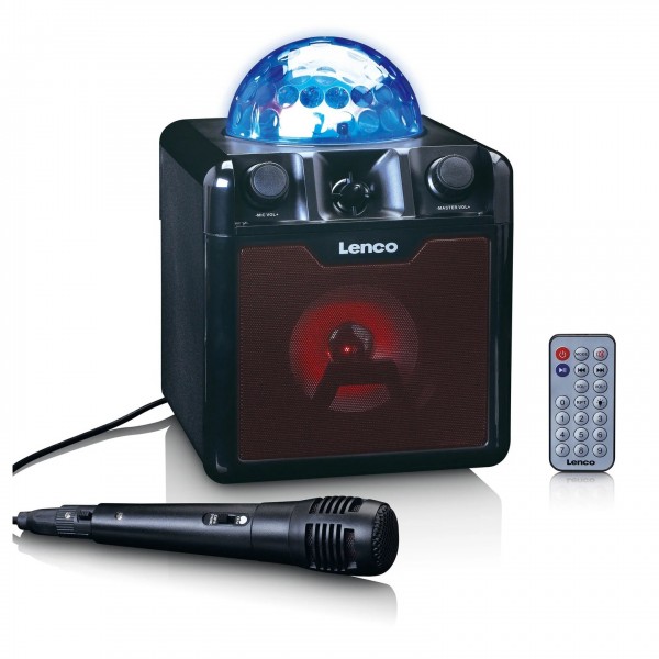 Lenco BTC-055BK Portable Bluetooth Speaker with Mic & Disco Ball