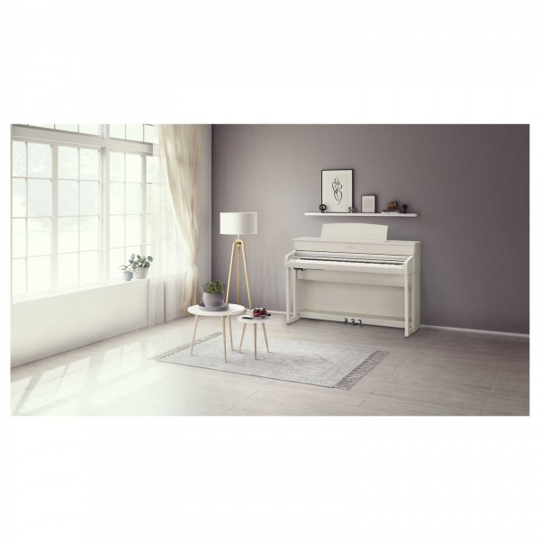 Kawai CA701 Digital Piano, Satin White - Lifestyle