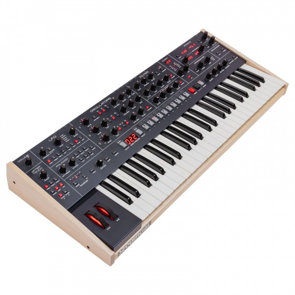Trigon-6 Analog Synthesizer - Angled