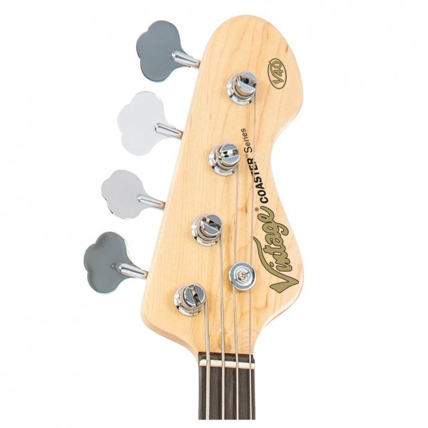 Vintage V49 Coaster Series Bass, 3 Tone Sunburst head