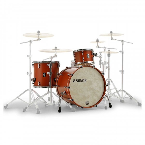 Sonor SQ1 20'' 3pc Shell Pack, Satin Copper Brown
