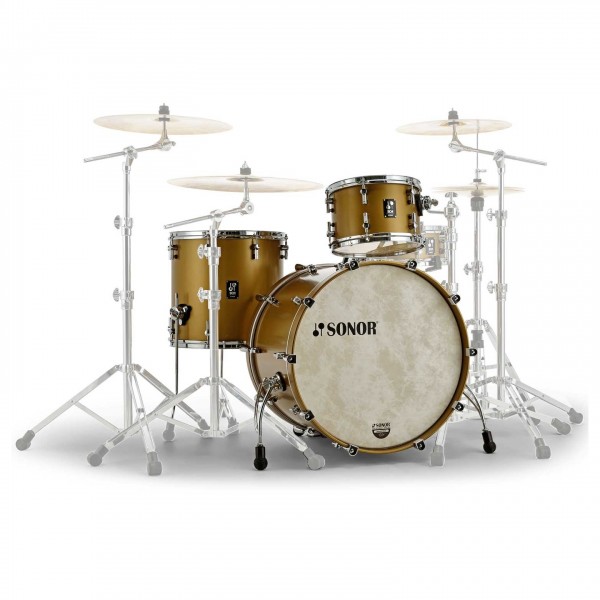 Sonor SQ1 22'' 3pc Shell Pack, Satin Gold Metallic