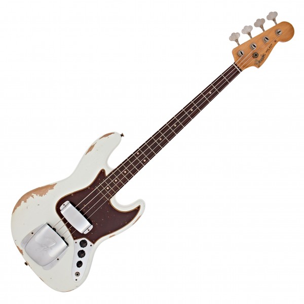 Fender Custom Shop '64 Jazz Bass Heavy Relic RW, Olympic White