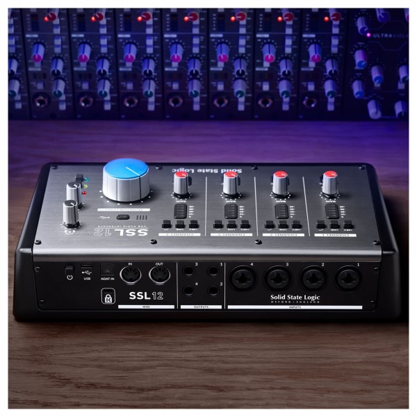 SSL 12 USB Audio Interface - Lifestyle Rear