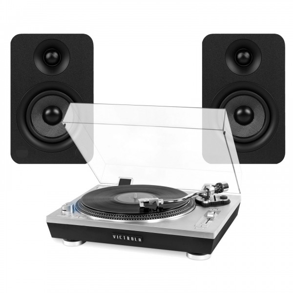 Victrola VPRO-2000 Turntable with Kanto YU Powered Speakers - Full Bundle