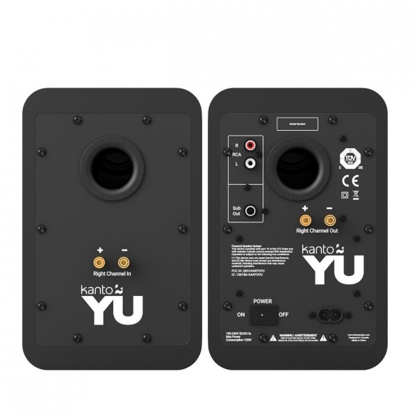 Kanto YU Bookshelf Speakers, Pair - Rear