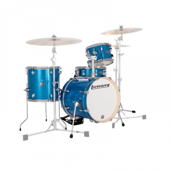 Ludwig Breakbeats 16'' 4pc Shell Pack, Blue Sparkle