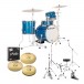 Ludwig Breakbeats 16'' Drum Kit Bundle, Blue Sparkle