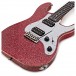 Jet Guitars JS-500 Ebony, Red Sparkle