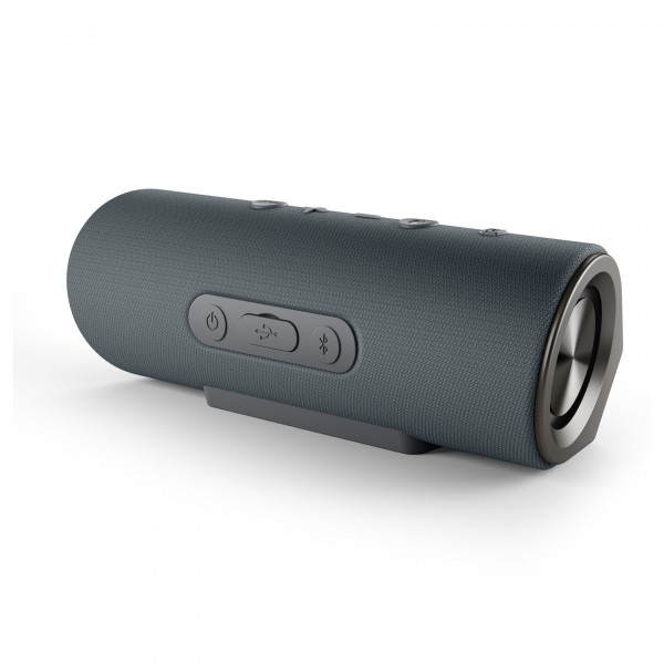 Cleer Scene Portable Bluetooth Speaker, Grey Back View