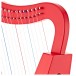 playLITE 15 String Harp by Gear4music, Red