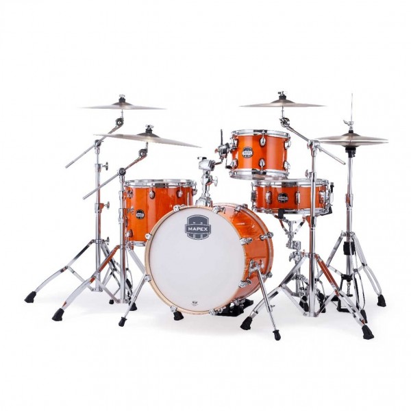 Mapex Mars Maple 18'' 4pc Bop Shell Pack, Glossy Amber - Side