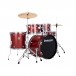 Ludwig Accent 20'' Fuse 5pc Drum Kit, Red Sparkle