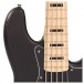 Vintage VJ75 5 String Bass, Gloss Black neck joint