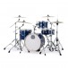 Mapex Mars Maple 18'' 4pc Bop Drum Kit w/Hardware, Midnight Blue - Side