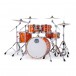 Mapex Mars Maple 22'' 5pc Rock Fusion Shell Pack, Glossy Amber - Side