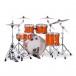 Mapex Mars Maple 22'' 5pc Rock Fusion Shell Pack, Glossy Amber - Back