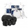 Mapex Mars Maple 22'' 5pc Rock Fusion Shell Pack w/Bags, Blue