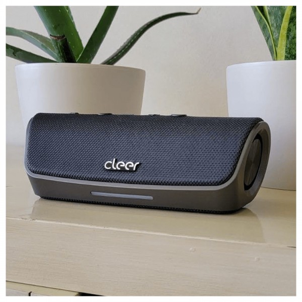 Cleer Scene Water Resistant Bluetooth Speaker, Grey Lifestyle