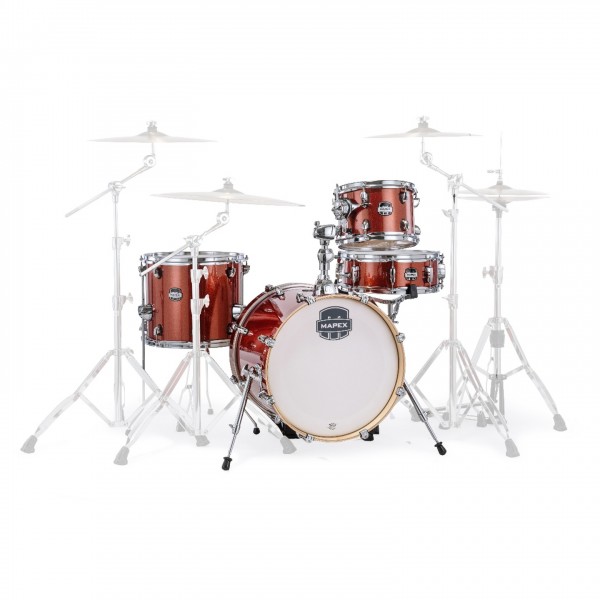 Mapex Mars Birch 18'' 4pc Bop Shell Pack, Blood Orange Sparkle