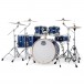 Mapex Mars Maple 22'' 6pc Studioease Shell Pack, Midnight Blue - Angle