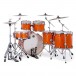 Mapex Mars Maple 22'' 6pc Studioease Shell Pack, Glossy Amber - Rear