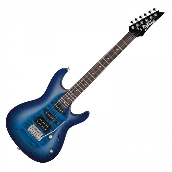 Ibanez GSA60QA GIO Series S Shape QM, Transparent Blue Burst