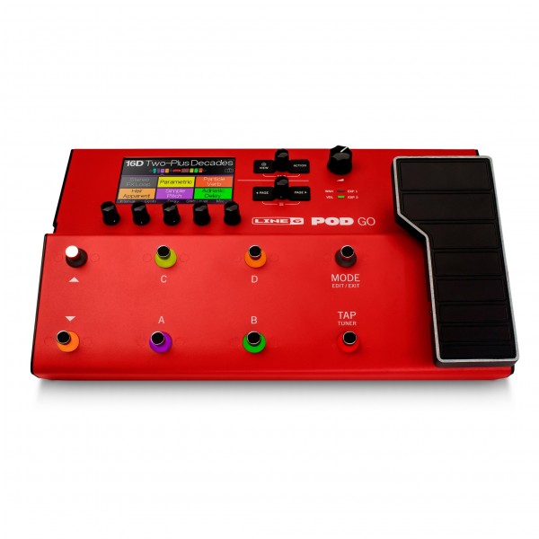 Line 6 Limited Edition Red POD Go Multi Effects Guitar Pedal at