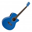 Chitarra Elettroacustica a Cutaway Singolo di Gear4music, Blu