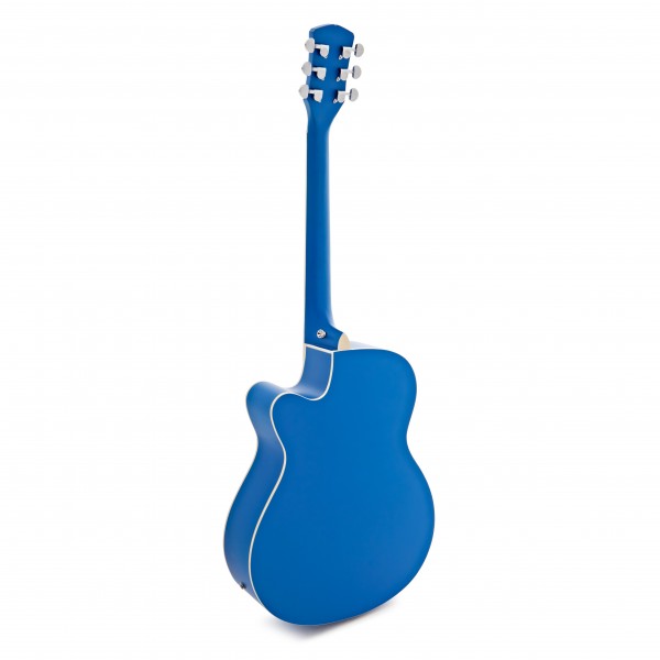 Single Cutaway Electro Acoustic Guitar by Gear4music, Blue