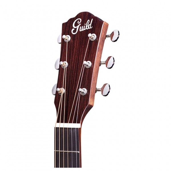 Guild DS-240 Memoir Slope Shoulder Acoustic, Vintage Sunburst Gloss headstock