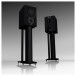 Mission QX-2 MkII Bookshelf Speakers, Black - stand-mounted