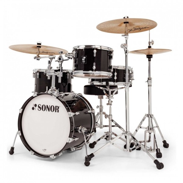 Sonor AQ2 Bop Set 4pc Shell Pack, Transparent Black- side view