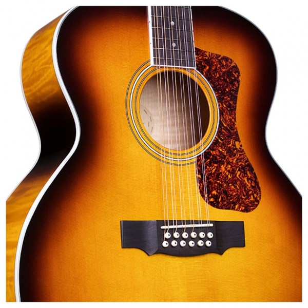 Guild F-2512E Maple 12 String Electro Acoustic, Antique Burst detail