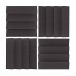 AcouFoam 30cm 4-Wedge Acoustic Panel by Gear4music, 4 pack