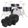 Mapex Mars Maple 22'' 6pc Studioease Shell Pack w/Bags, Matte Black