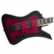 Jackson JS3Q Kelly Bird Bass, Transparent Red Burst - body