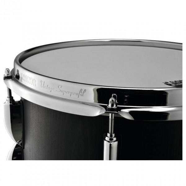 Sonor Vintage 20'' 3pc Shell Pack, Vintage Black Slate - Superprofil Hoops