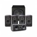 Wharfedale Diamond 9.1 HCP 5.1 Speaker Package, Black Full View