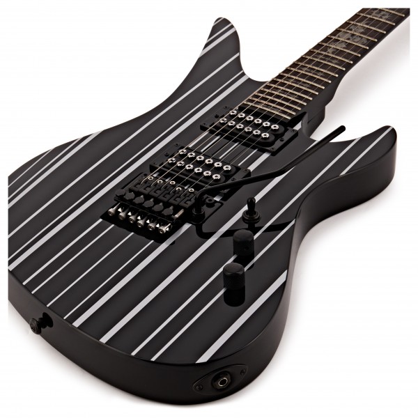 Schecter Synyster Gates Standard, Black w/ Silver Pinstripes