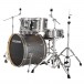 Ludwig Evolution 22'' 6pc Drum Kit w/Cymbals, Platinum - Side