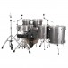 Ludwig Evolution 22'' 6pc Drum Kit w/Cymbals, Platinum - Back