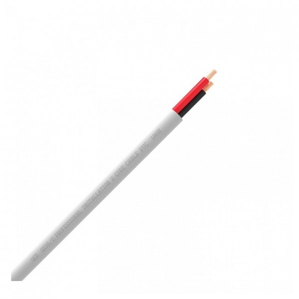 QED QX16/2 Flame Retardant PVC Speaker Cable, White