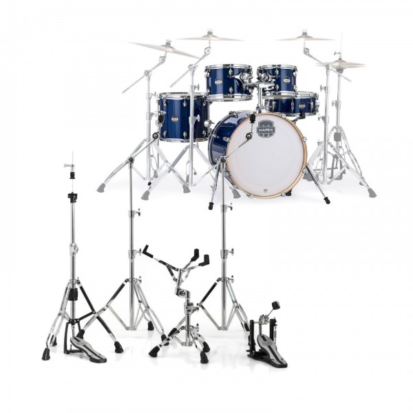 Mapex Mars Maple 20'' 5pc Fusion Drum Kit w/Hardware, Blue