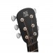 Blue Lava Touch Smart Guitar Midnight Black headstock 