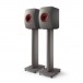 KEF LS50 Meta Speakers (Pair), Titanium Grey w/Stands