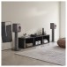 KEF LS50 Meta Speakers (Pair), Titanium Grey w/Stands in vinyl setup